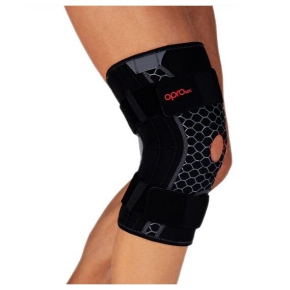 OproTec Knee Sleeve with Stabilizer-Medium, Bekleidungsgrösse: M, Farbe: Schwarz