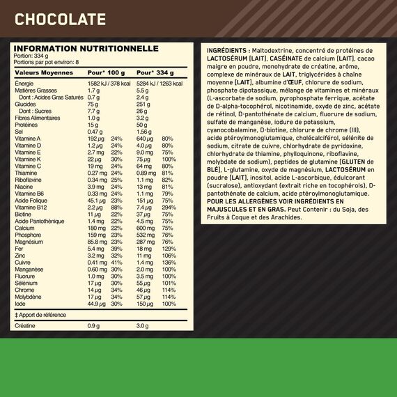 Gainer Serious Mass 2.73kg Optimum Nutrition | Chocolate, 2 image