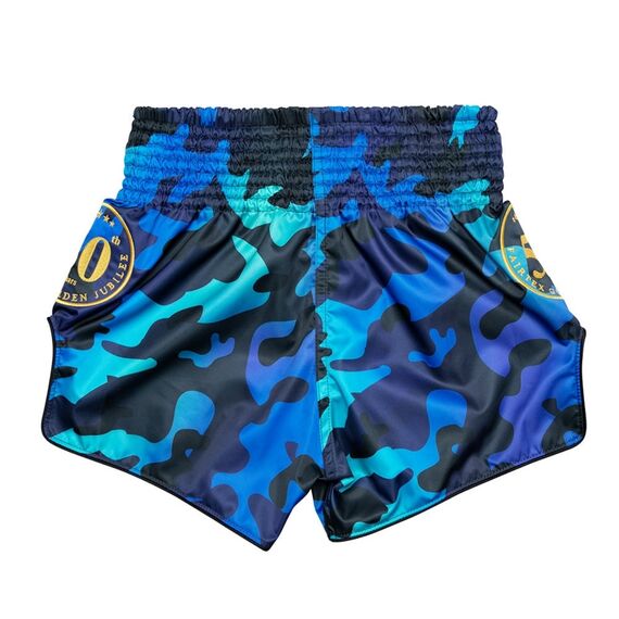 Muay Thai Shorts Fairtex Golden Jubilee, Size: S, Colour: Blue, 2 image