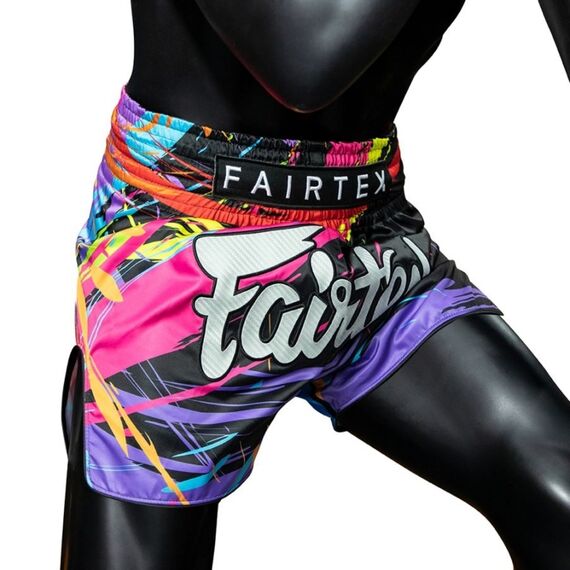 Muay Thai Shorts Fairtex World Music, Size: L, Colour: Schwarz, 3 image