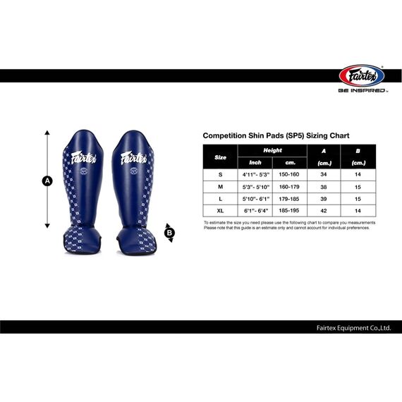 Schienbeinschützer Fairtex SP5 Compétition, Bekleidungsgrösse: XL, Farbe: Blau, 3 image