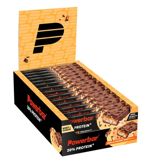 30% Protein+ 55g PowerBar (pack of 15) | Vanilla Caramel