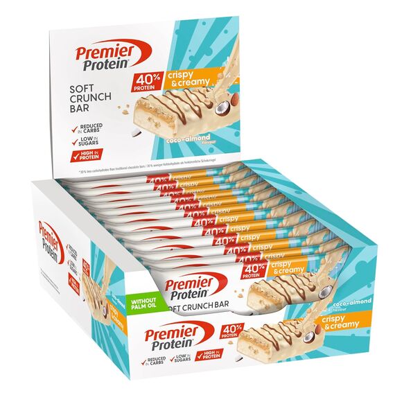 Soft Crunch Bar 40% 40g Premier Protein (Packung mit 12 Stück) |