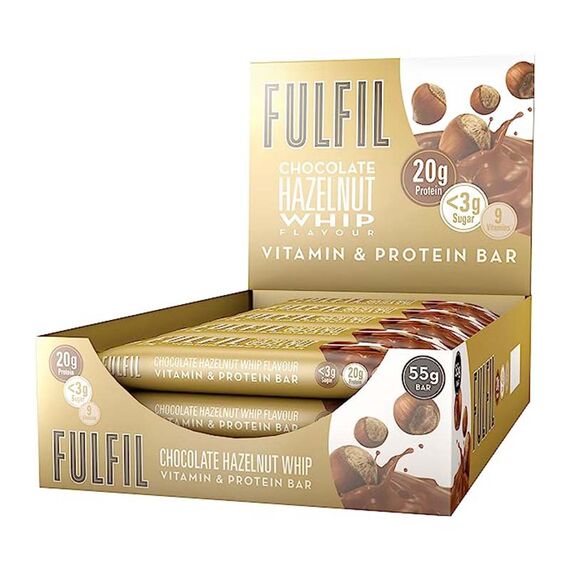 Vitamin & Protein Bar 55g Fulfil (lot de 15) | Noisette