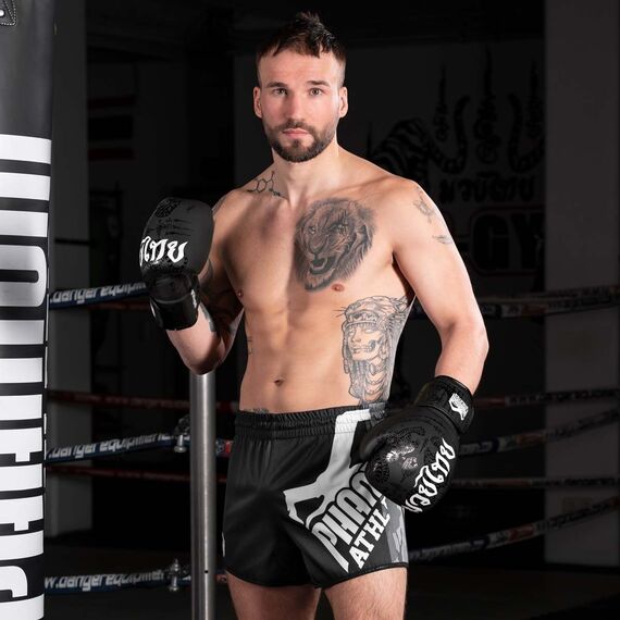 Gants de boxe Muay Thai, Couleur: Noir, OZ: 10oz, 6 image