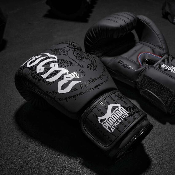 Boxhandschuhe Muay Thai, Farbe: Schwarz, OZ: 12oz, 4 image