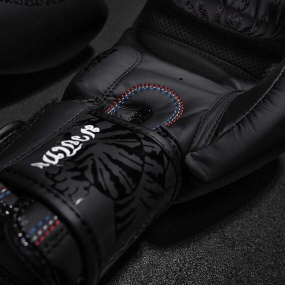 Boxhandschuhe Muay Thai, Farbe: Schwarz, OZ: 12oz, 5 image