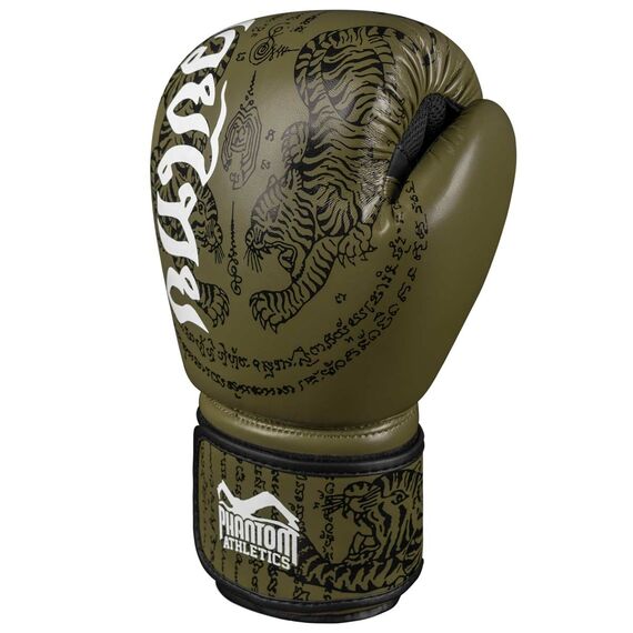 Gants de boxe Muay Thai, Couleur: Kaki, OZ: 10oz, 2 image
