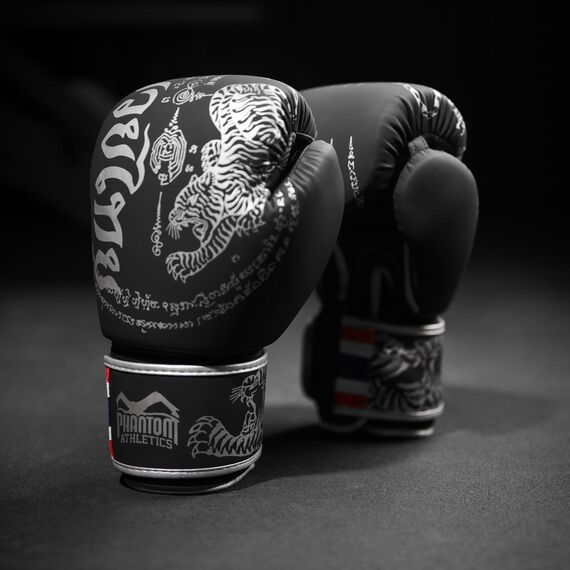 Boxing gloves Muay Thai - Limited Silver Edition, Colour: Schwarz, OZ: 10oz, 5 image