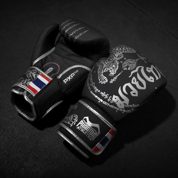 Boxing gloves Muay Thai - Limited Silver Edition, Colour: Schwarz, OZ: 14oz, 4 image