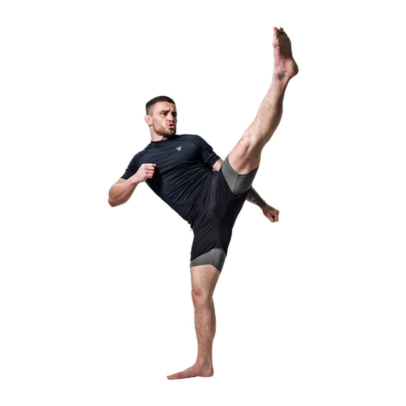 MMA Shorts T16 Black/Grey-S, Size: S, Colour: Schwarz, 4 image
