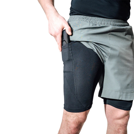 MMA Shorts T16 Grey/Black-M, Size: M, Colour: Grey, 3 image