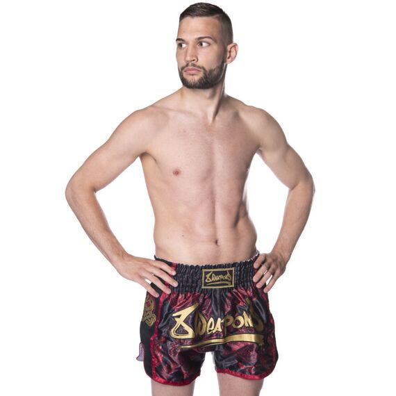 8 Weapons Muay Thai Shorts Super Mesh, Colour: Rot, Size: S, 5 image