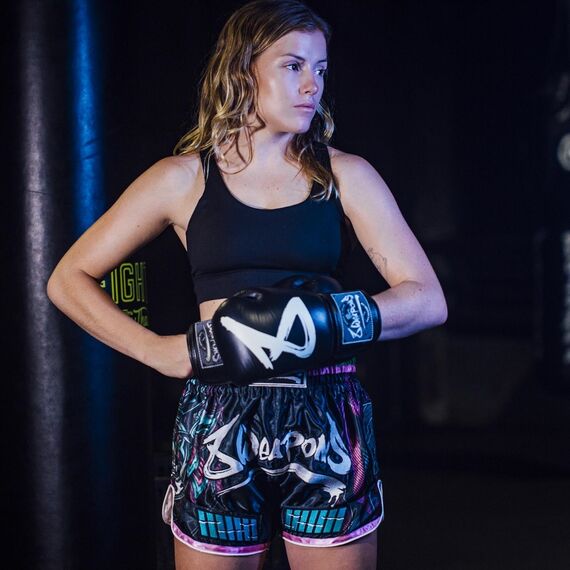 Muay Thai Shorts s - Samurai 2.0 cyber M, Bekleidungsgrösse: M, Farbe: Schwarz, 6 image