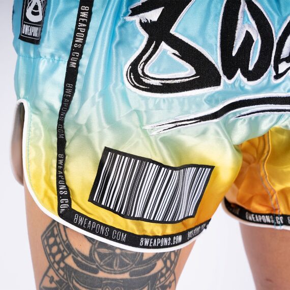 8 WEAPONS Muay Thai Shorts - Vivo Sunrise S, Size: S, Colour: Blue, 3 image