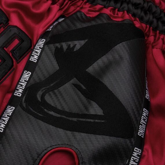 8 Weapons Muay Thai Shorts Carbon -  Dawn, Colour: Rot, Size: S, 4 image