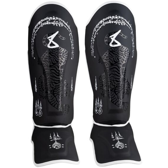 8 WEAPONS Shin Guards - Sak Yant Big Tiger black XL, Size: XL, Colour: Schwarz, 14 image