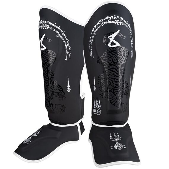 8 WEAPONS Shin Guards - Sak Yant Big Tiger black XL, Size: XL, Colour: Schwarz, 15 image