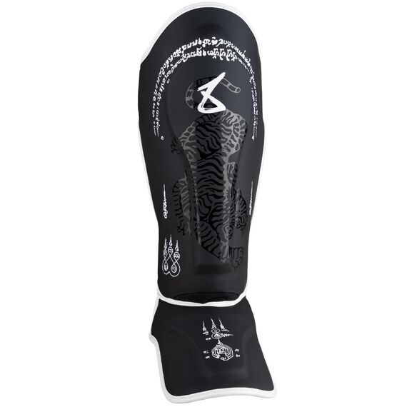 8 WEAPONS Shin Guards - Sak Yant Big Tiger black XL, Size: XL, Colour: Schwarz, 3 image