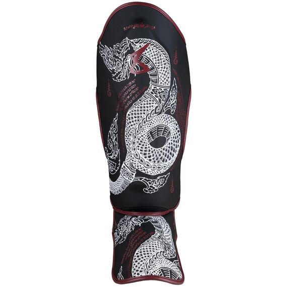 Protège-tibias  - Sak Yant Naga, Taille: XL, Couleur: Noir, 2 image