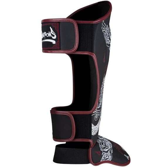 Protège-tibias  - Sak Yant Naga, Taille: XL, Couleur: Noir, 7 image