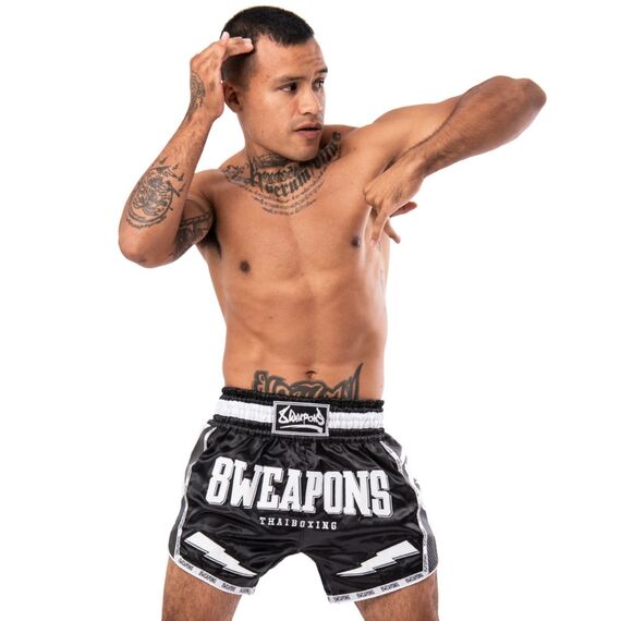 8 Weapons Muay Thai Shorts Carbon -  Night 2.0, Colour: Schwarz, Size: S, 4 image