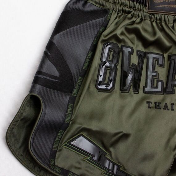 8 Weapons Muay Thai Shorts Carbon - Underworld, Colour: Khaki, Size: S, 3 image