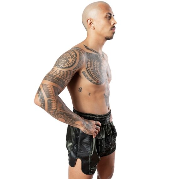 8 Weapons Muay Thai Shorts Carbon - Underworld, Colour: Khaki, Size: S, 6 image