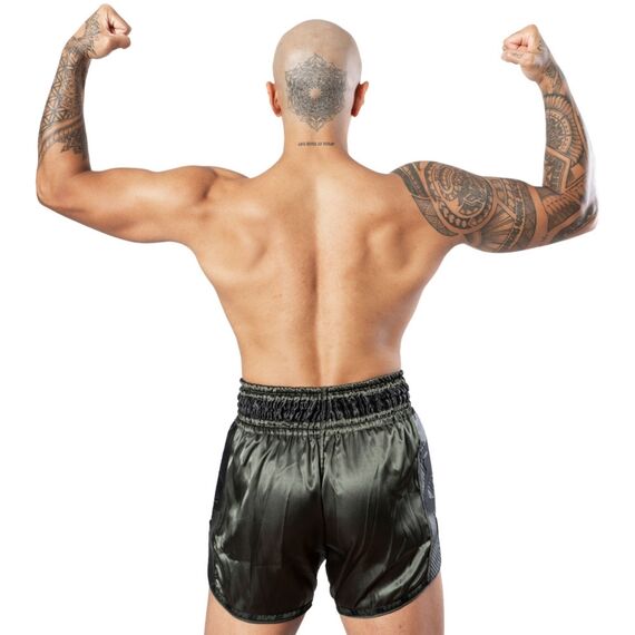 8 Weapons Muay Thai Shorts Carbon - Underworld, Colour: Khaki, Size: S, 7 image