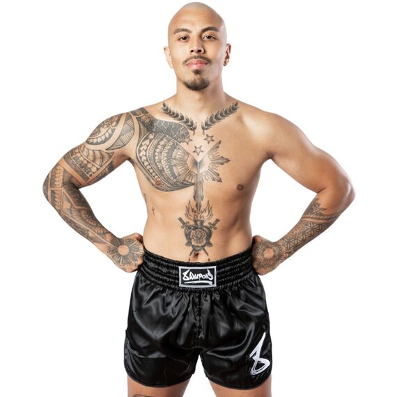 Shorts de Muay Thaï -Strike, Taille: XL, Couleur: Noir, 6 image