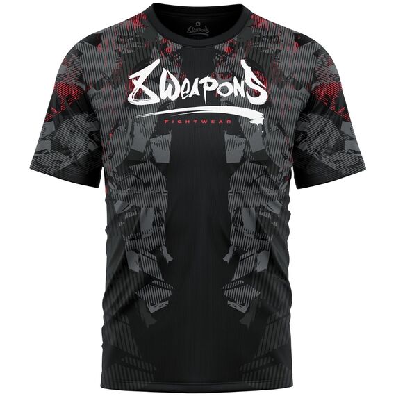 8 WEAPONS Functional T-Shirt, Hit 2.0, black-red, XXL, Size: 2XL, Colour: Schwarz