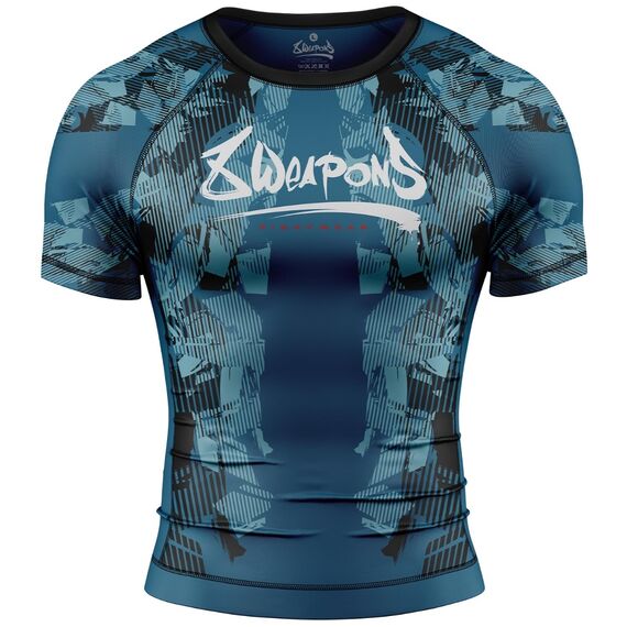 T-shirt de compression à manches courtes Hit 2.0, Taille: M, Couleur: Bleu