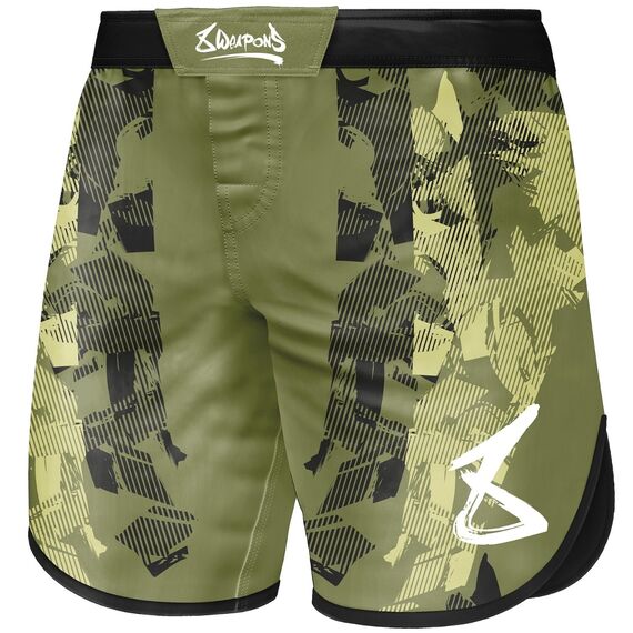 8 WEAPONS Fight Shorts, Hit 2.0, olive-black, XL, Size: XL, Colour: Khaki