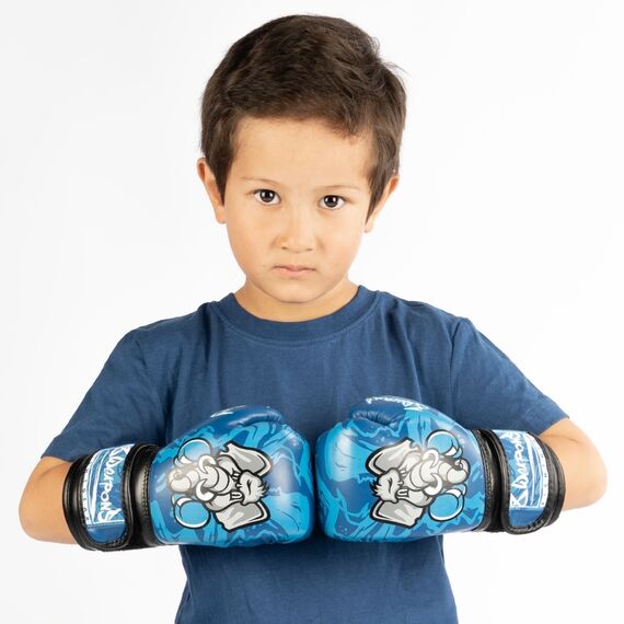 Gants de boxe pour enfants - Jipe, Couleur: Bleu, OZ: 8oz, 8 image