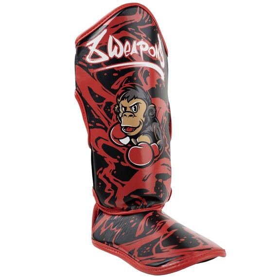 8 WEAPONS Kids Shin Guards - Joe black-red L/XL, Colour: Rot, Size: L-XL, 9 image