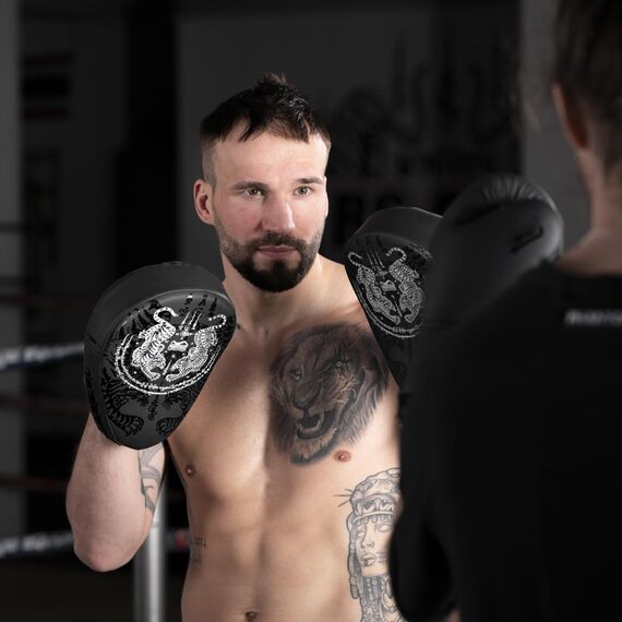 Muay Thai Focus Mitts, Size: One Size, Colour: Schwarz, 5 image