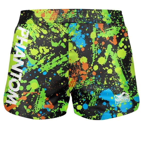 Fightshorts FUSION Splatter /Neon, Bekleidungsgrösse: M, Farbe: Grün