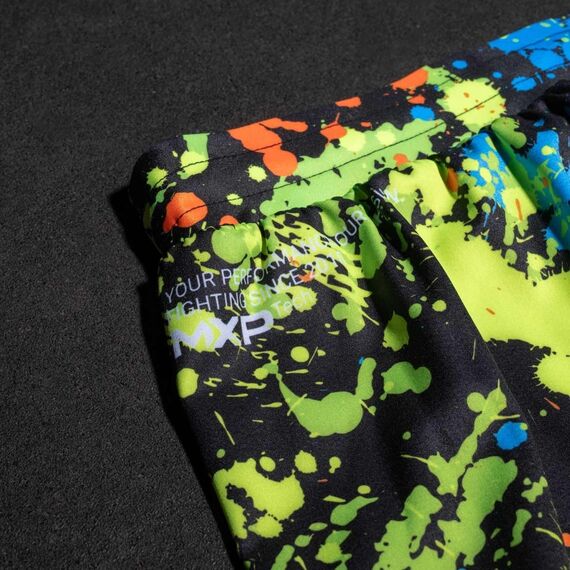 Fightshorts FUSION Splatter /Neon, Bekleidungsgrösse: M, Farbe: Grün, 4 image
