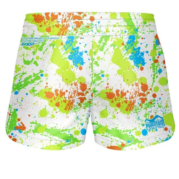 Fightshorts FUSION Splatter /Neon, Size: M, Colour: Weiss, 2 image