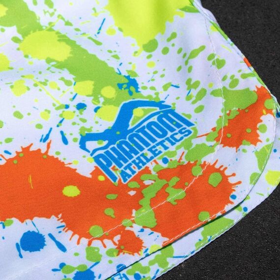 Fightshorts FUSION Splatter /Neon, Size: M, Colour: Weiss, 3 image