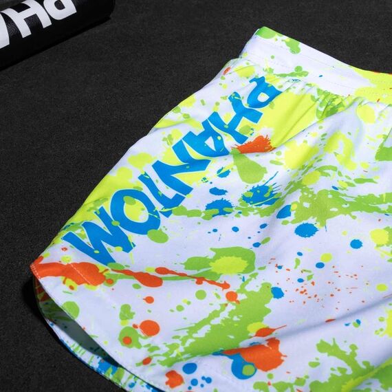 Fightshorts FUSION Splatter /Neon, Size: M, Colour: Weiss, 4 image
