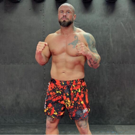 Fightshorts FUSION Splatter, Bekleidungsgrösse: L, Farbe: Rot, 3 image