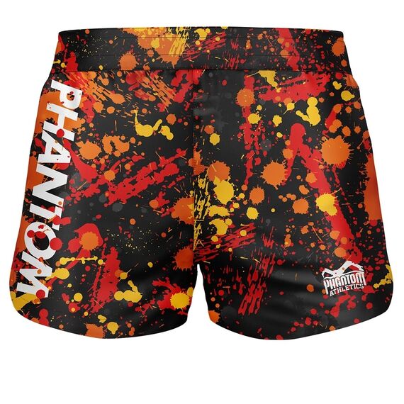 Fightshorts FUSION Splatter, Size: M, Colour: Rot