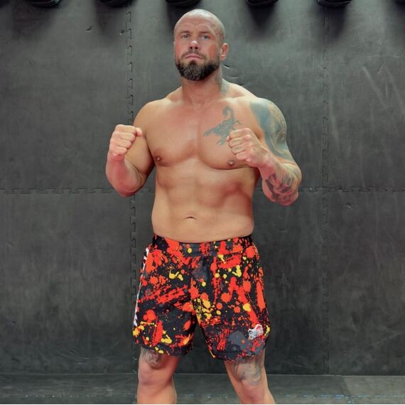Fightshorts FUSION Splatter, Size: M, Colour: Rot, 3 image