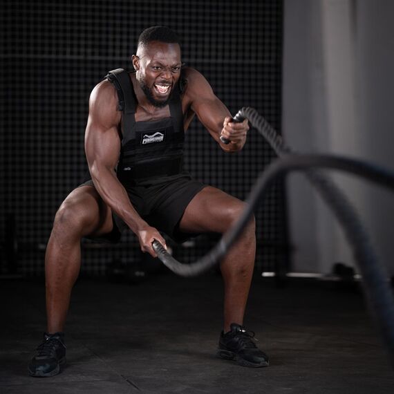 Phantom training vest - one size / with 13LB (6kg), Colour: Schwarz, Additional Weight: 6 kg, 7 image