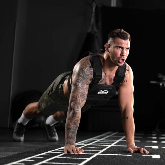Phantom training vest - one size / with 13LB (6kg), Colour: Schwarz, Additional Weight: 6 kg, 5 image
