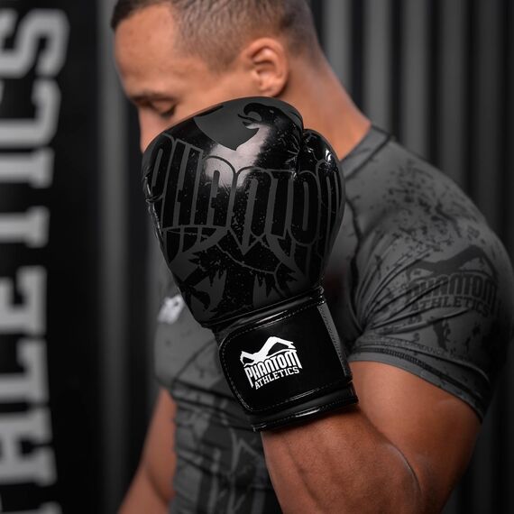 Gants de boxe Eagle, Couleur: Noir, oz: 16oz, 5 image