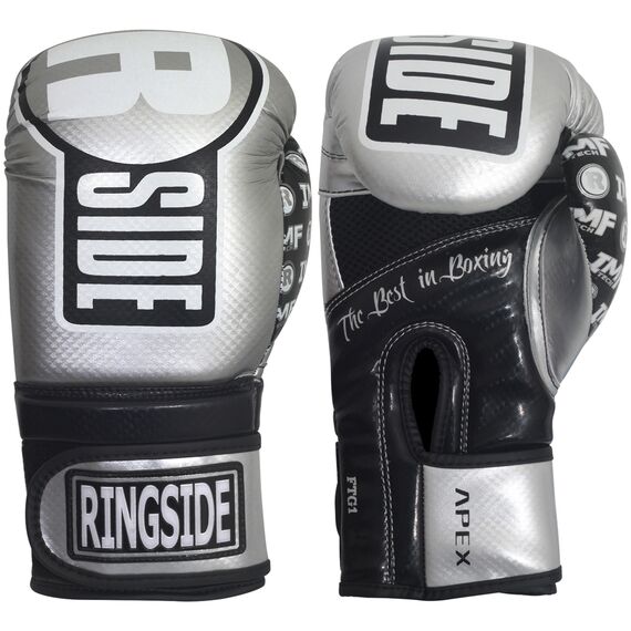 Ringside Apex Bag Gloves, Colour: Silber, OZ: 12oz