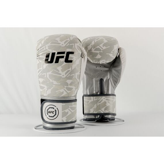 UFC Octagon Camo Boxing Gloves, Colour: Weiss, OZ: 10oz
