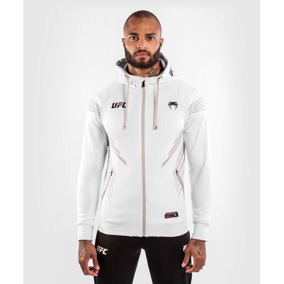 UFC Authentic Fight Night Men's Walkout Hoodie, Colour: Weiss, Size: S